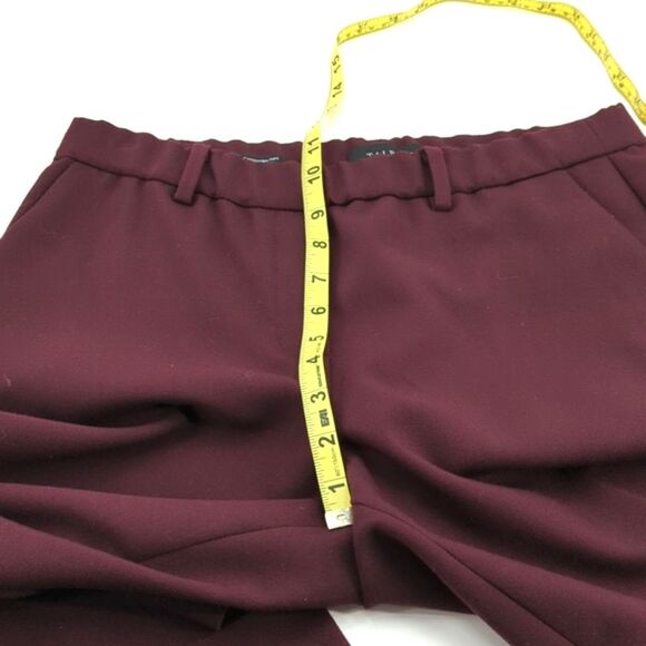 Talbots Cambridge Pull on Red Maroon High Rise Straight Leg Pants Size 8P Short - Picture 6 of 11
